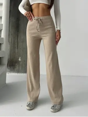 Fit comfort bej salaş pantolon A6011