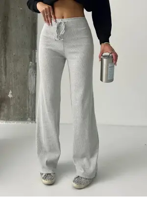 Fit comfort gri salaş pantolon A6011