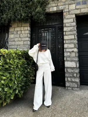 Omarı Fitilli Beyaz İkili Takım