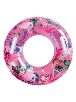 Omarı Renkli Flamingo Desenli Dekoratif Simit - Büyük Boy