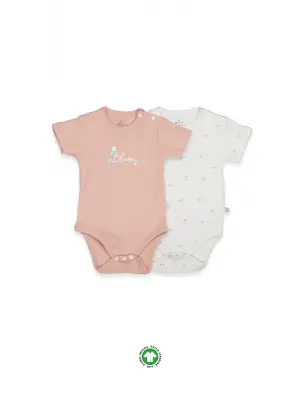 Ekru Gül Kurusu Yarım Kol 2li Body