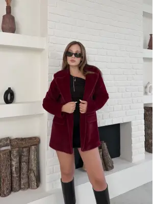 Fok ceket premıum kalite bordo st255860