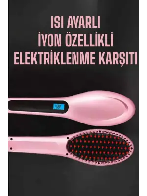 Fön Tarağı Saç Düzleştirici Sıkı Dişli Isı Ayarlı Elektriklenme Karşıtı