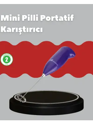 Frappe Ve Cappuccino Maker – Taşınabilir Pilli Köpürtücü Mikser