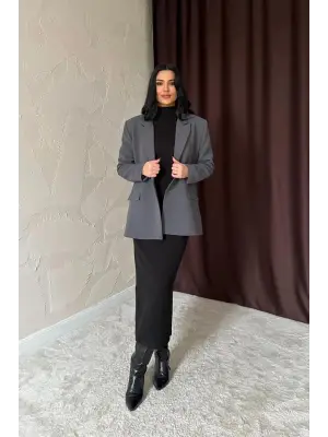 Füme Blazer Ceket