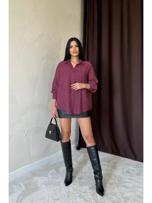 Omarı Parlak Fuşya Gömlek - Trend Renk Seçenekleri ile Şıklığı Yakalayın