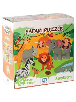 Omarı Yepyeni Hayvan Temalı 24 Parça Puzzle Oyun Seti