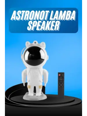 Gece Lambası Astronot Bluetooth Hoparlörlü Galaksi Işık Projektörü