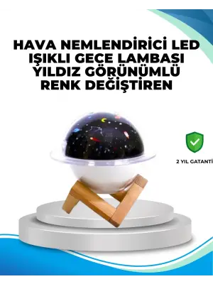 Gece Lambası Özellikli Taşınabilir Nemlendirici Ve Aromaterapi Cihazı Usb Girişli