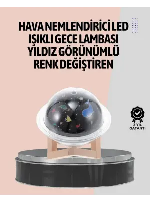 Gece Lambası Özellikli Taşınabilir Nemlendirici Ve Aromaterapi Cihazı Usb Girişli