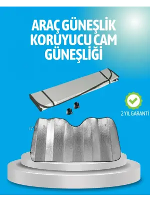 Gelişmiş Yansıtıcılı Katlanabilir Araç Güneşliği – Alüminyum & Süngerli İzolasyon Teknolojisi