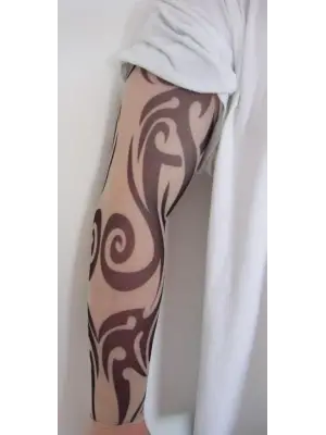 Giyilebilir Kol Dövmesi Çorap Dövme 3d Baskılı Kol Bacak Dövme 2 Adet Model 6