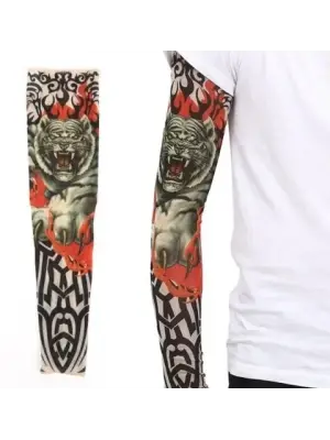Giyilebilir Kol Dövmesi Çorap Dövme 3d Baskılı Kol Bacak Dövme 2 Adet Model 8
