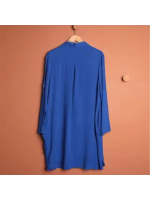 Gömlek Elbise Şık Önden Düğme Detaylı