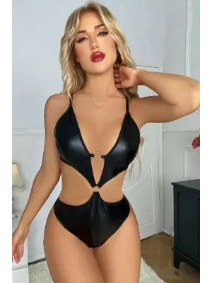 Omarı Siyah Babydoll Fantezi Kıyafet - Vahşi ve Çekici Stil