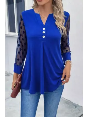 Göz Alıcı Tül Detaylı Kadın Bluz