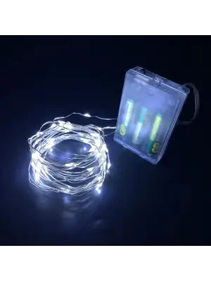 Greyder Gd957 Şerit Pilli Aydınlatma 3 Metre 30 Adet Beyaz Peri Led