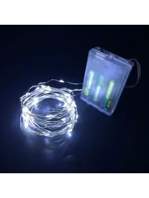 Greyder Gd957 Şerit Pilli Aydınlatma 3 Metre 30 Adet Beyaz Peri Led