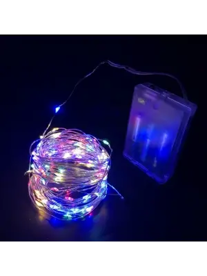 Greyder Gd968 Şerit Pilli Aydınlatma 10 Metre 100 Adet Rgb Peri Led