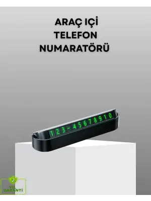 Gri Alüminyum Araç İçi Telefon Numaratörü – Dayanıklı, Modern Ve Net Görünürlük Sağlayan Tasarım
