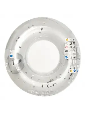 Gümüş Renkli Simli Dev Simit 109 Cm - 554396-ALTIN