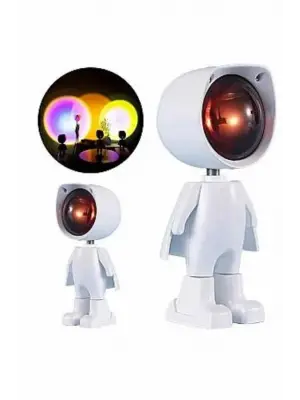 Gün Batımı Projektör Lamba Astronot Görünümlü Dekoratif Masa Lambası