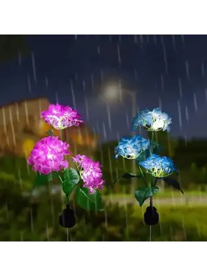 Güneş Enerjili Kazıklı Çiçek Led Lamba