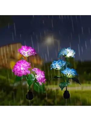 Güneş Enerjili Kazıklı Çiçek Led Lamba