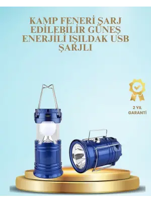 Güneş Enerjili Kızaklı Şarjlı Büyük Boy Kamp Feneri – Usb Çıkışlı, Katlanabilir, Çok Fonksiyonlu