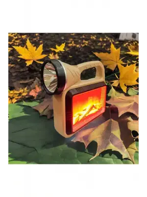 Güneş Enerjili Şömineli Çok Fonksiyonlu Çift Işık Kaynağı Usb Şarjlı Solar El Feneri