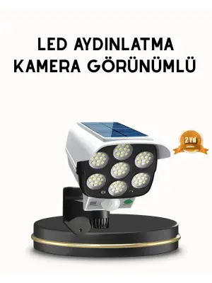 Güneş Paneliyle Şarj Olan Hareket Sensörlü Dış Mekan Güvenlik Lambası Ayarlanabilir