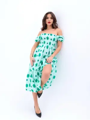 Omarı Zarif ve Şık Siyah Payetli Elbise