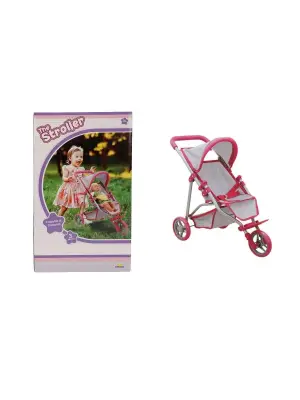 Omarı Hafif ve Kullanışlı 3 Tekerlekli Pembe Gri Puset