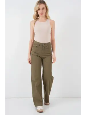 Halter Yaka Çıtçıtlı Body Bej Kadın Giyim