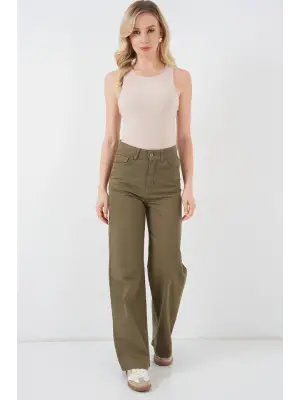 Halter Yaka Çıtçıtlı Body 972 - Bej