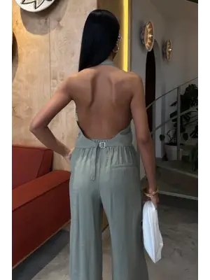 Halter Yaka Yelekli Modal Takım 10144