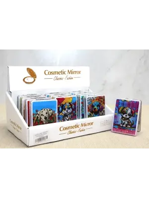 Hareketli Sulu Detaylı Köpek Figürlü El Aynası Alk4578