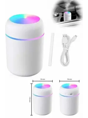 Hava Nemlendirici Buhar Makinesi Led Işıklı Usb Dekoratif Nemlendirici