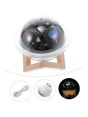 Hava Nemlendirici Led Işıklı Gece Lambası Yıldız Görünümlü Renk Değiştiren