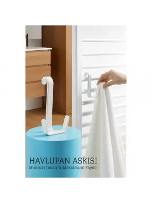 Havlupan Askısı - Pratik Radyatör Üstü Askı Çift Kancalı Tasarım