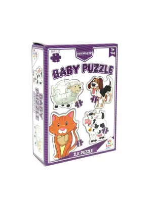 Omarı Eğlenceli Hayvan Temalı Çocuk Puzzle Seti