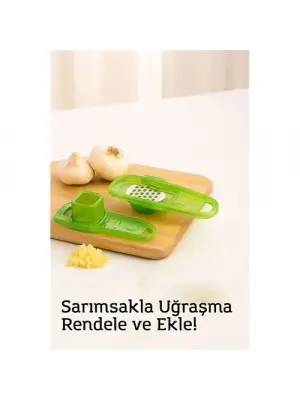 Hazneli Sarımsak Rendeleyici – 14 x 4,5 cm | Pratik ve Hijyenik Mutfak Yardımcısı