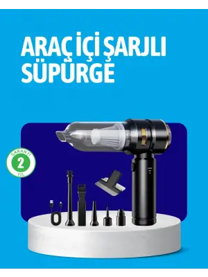 Hepa Filtreli Sessiz Çalışan Kablosuz Şarjlı Mini Süpürge