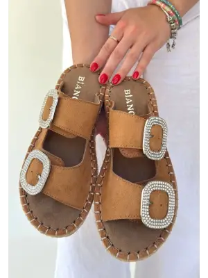 Omarı Yumuşak ve Şık Vizon Nubuk Terlik