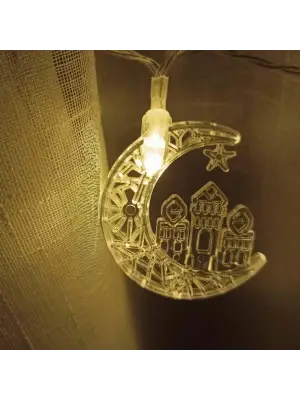 Hilal Tasarımlı Ramazan Süslemesi 20 Led Usb Aydınlatma