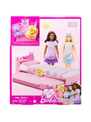 HMM64 My First Barbie - İlk Barbie Bebeğim - Barbienin Yatağı Oyun Seti