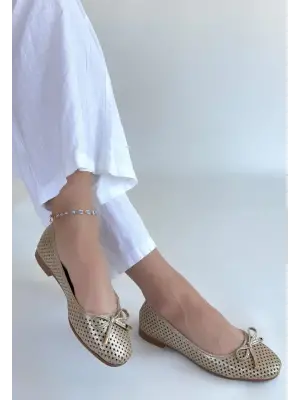 Bej Cilt Babet Ayakkabı Kadın Giyim