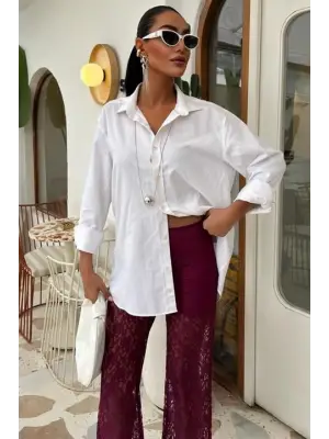 İçi Astarlı Dantel Pantolon 0081