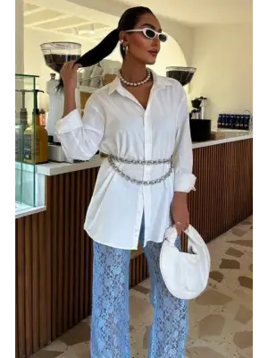 İçi Astarlı Dantel Pantolon 0081