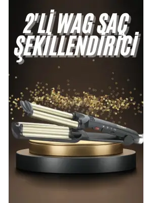 İkili Wag Maşa Saç Şekillendirici Seramik Kaplama Isı Ayarlı